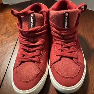 Airwalk Classics Red Suede High Top Sneakers Men's Size‎ 7